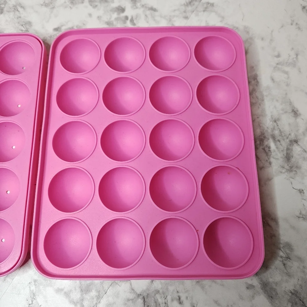 Pink Silicone Cake Pop Mold